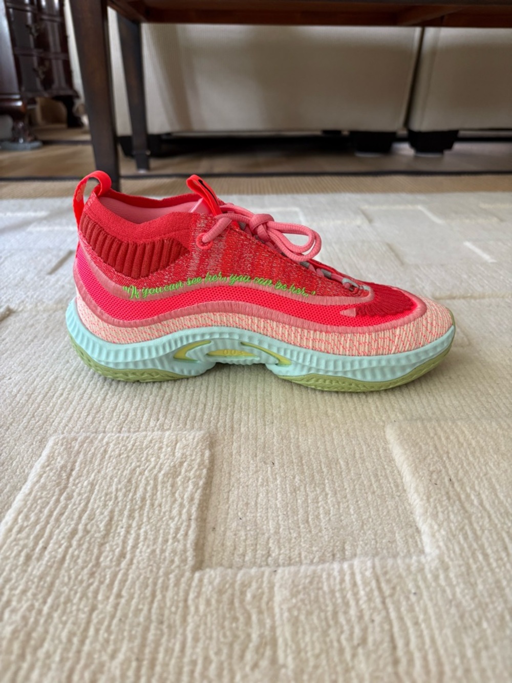 Nike Cosmic Unity 3 Aja Wilson hot pink green blue knit shoes women’s 8 - Picture 6 of 12